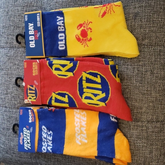 Other - Trio of Crew Socks Old Bay Seasoning, Kellogg's Frosted Flakes & Ritz Crackers